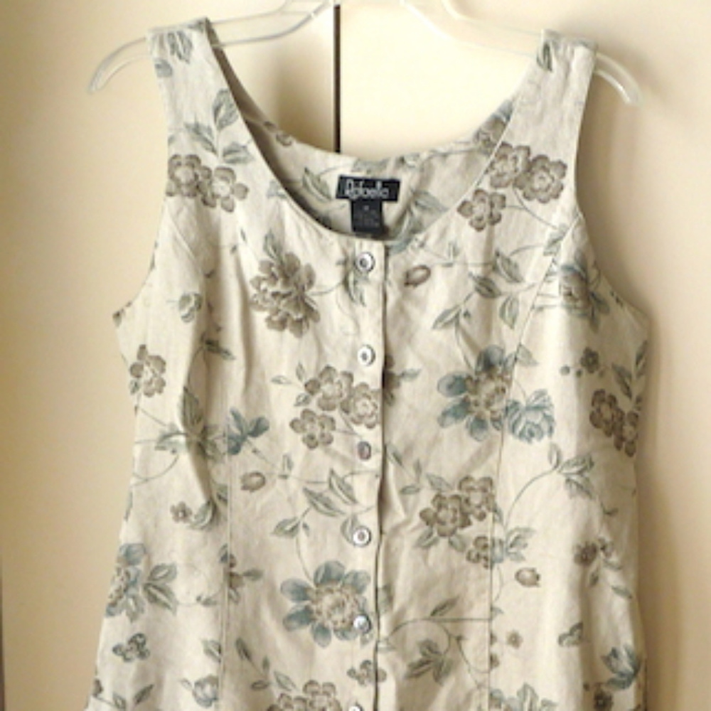 Rafaella linen floral midi sundress jumper 12